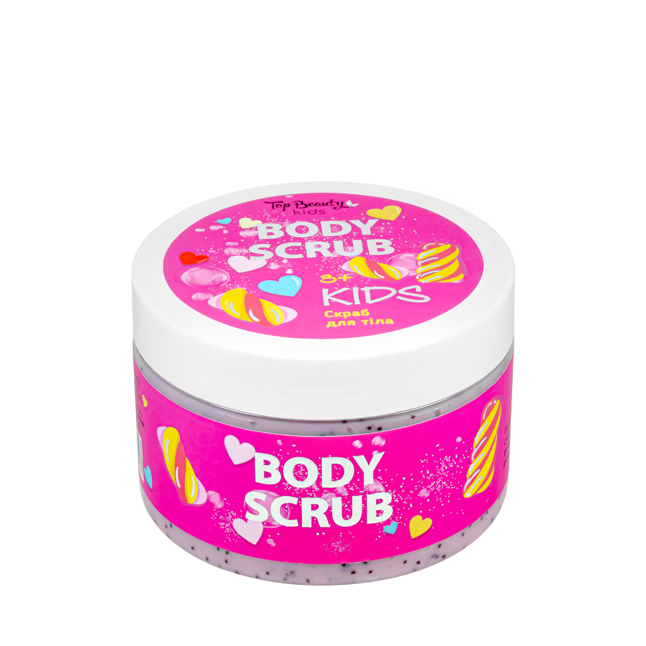 Скраб для тіла дитячий Top Beauty Body Scrub від 3+ років з ароматом полуниці, 250 мл, фото 1
