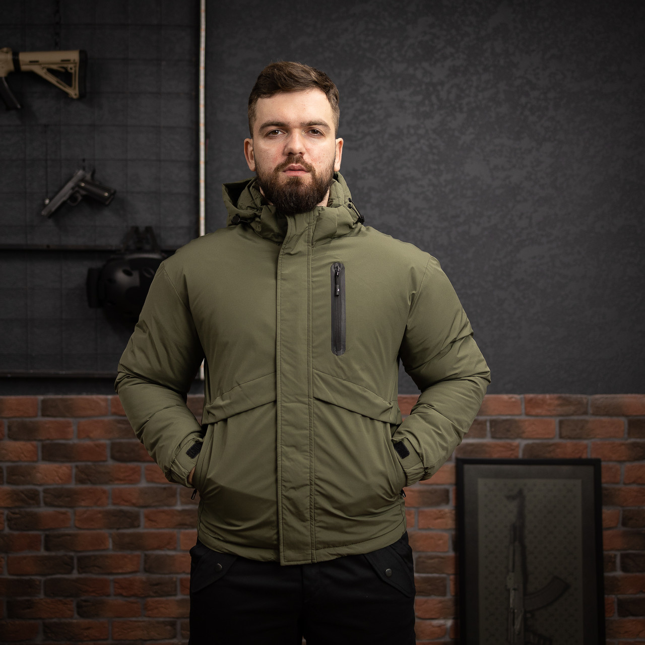 Куртка утеплена чоловіча Koiston 24119 хаки XXXL, фото 1