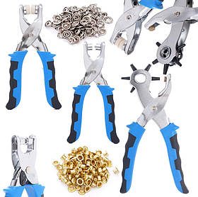 Набір інструментів для шкіри для роботи з текстилем шкірою і ремонту шкіряних виробів Tagred TA4170