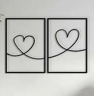 Картина лофт, настенный декор для дома «Влюбленные Сердца», декоративное панно
