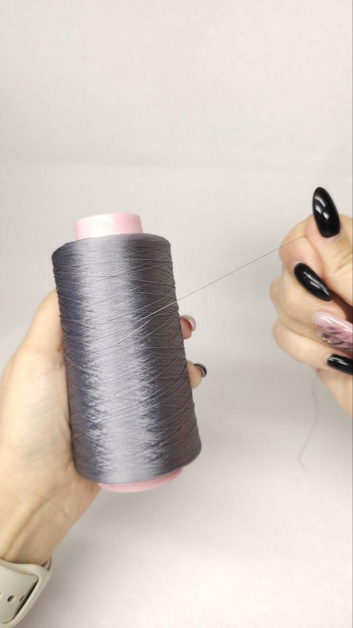 Нитки для оверлока колір "графіт 150" 5000 м 16.7 tex