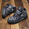 Зимові чоловічі шкіряні черевики, кросівки сірі утеплені з натуральної шкіри на хутрі на зиму для чоловіків, розмір 40-45, фото 4