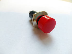 Кнопка Daier PBS-16B З ФІКСАЦІЄЮ, ON-OFF, 2 pin, 1A 250V, червона