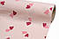 Фланель "Парні сердечка" на пудровому тлі, ширина 150 см, фото 3