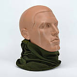 Балаклава бавовняна трикотажна літня олива, фото 9