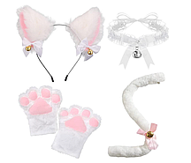 Набір карнавальний для кішки білої квадробер аніме косплея квадробінг для дорослих і дітей