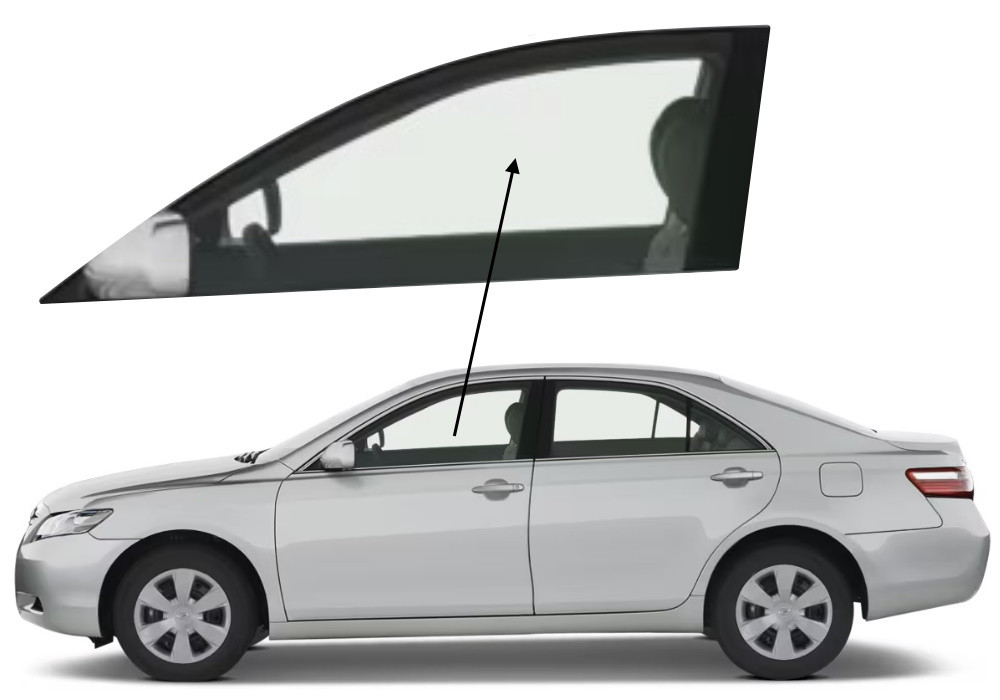 Бічне скло Toyota Camry XV40 2006-2011 передніх дверей ліве, фото 1