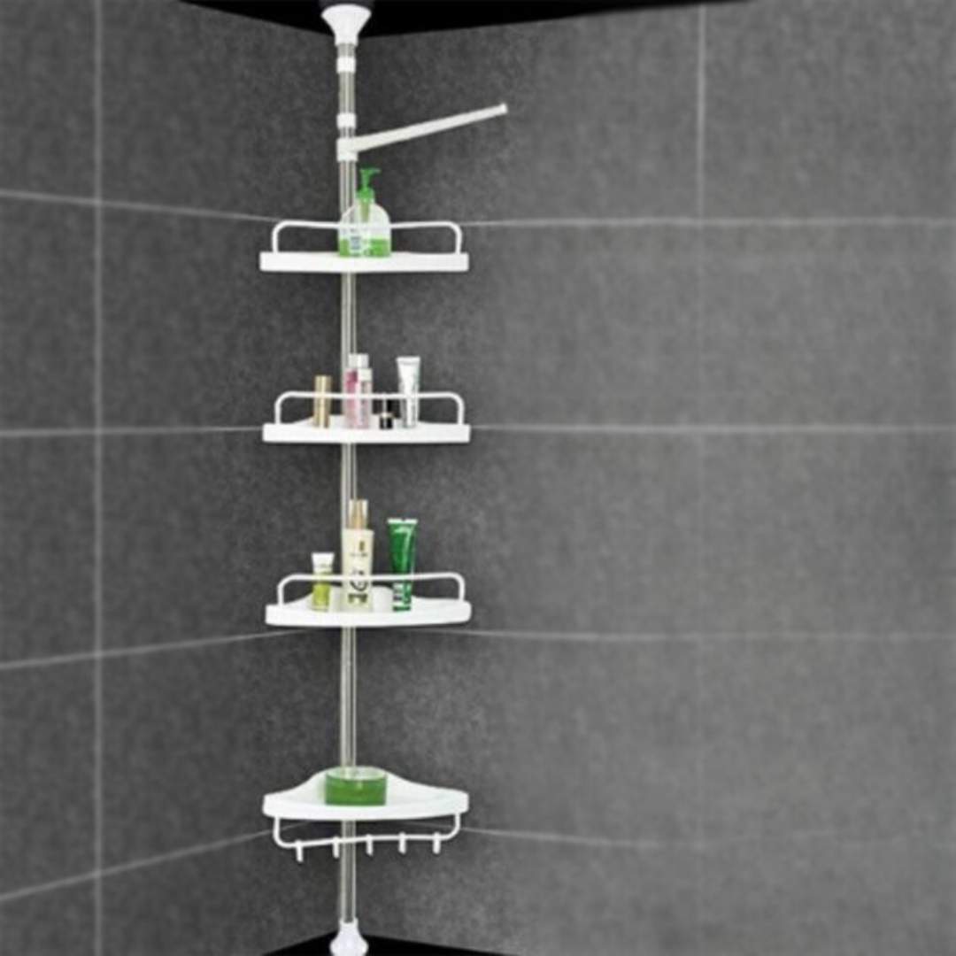 Кутова полиця Multi Corner Shelf для ванної кімнати 4 яруси CF-2661-White
