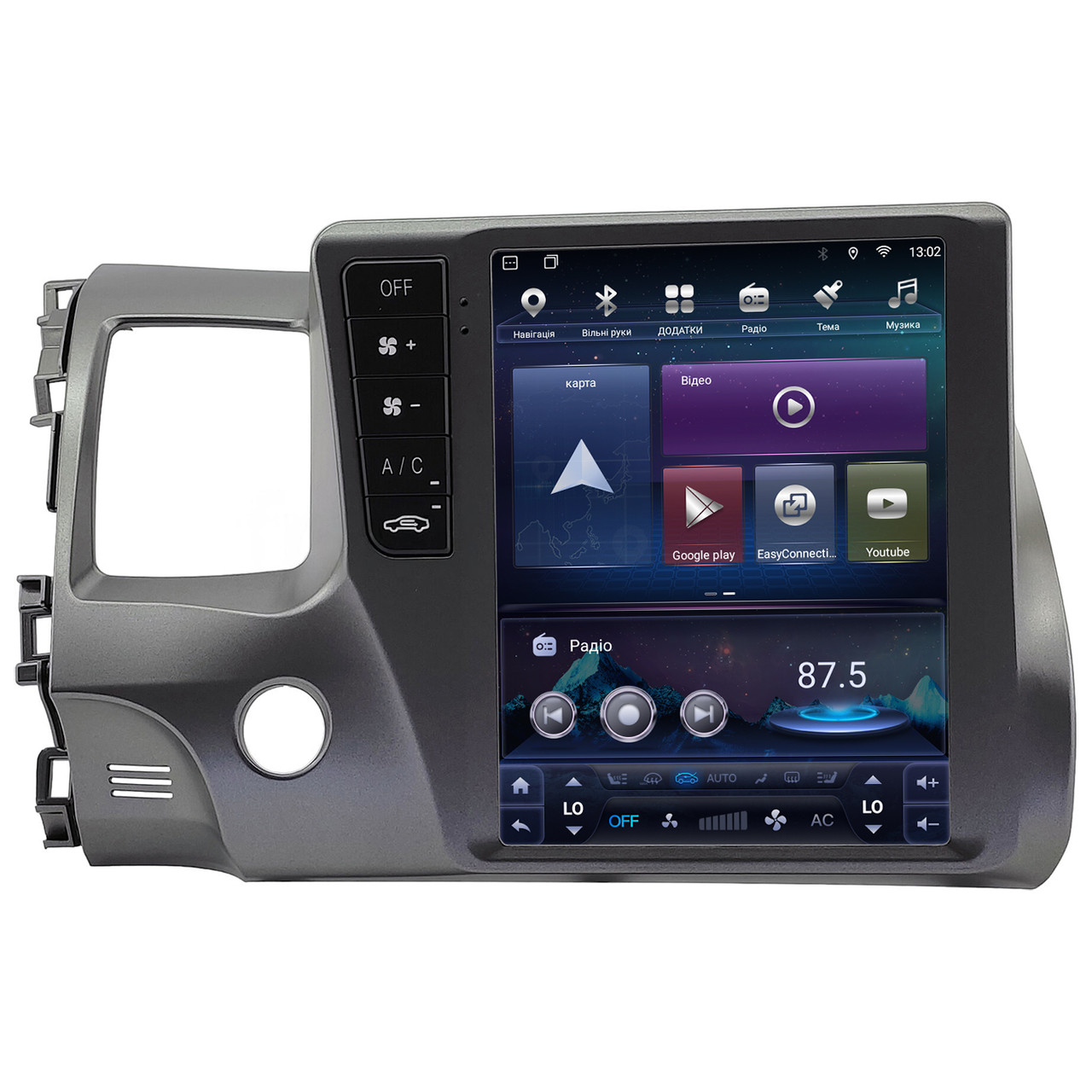 Штатна магнітола для Honda Civic 8 2005-2012 (sedan) Tesla Style на Android