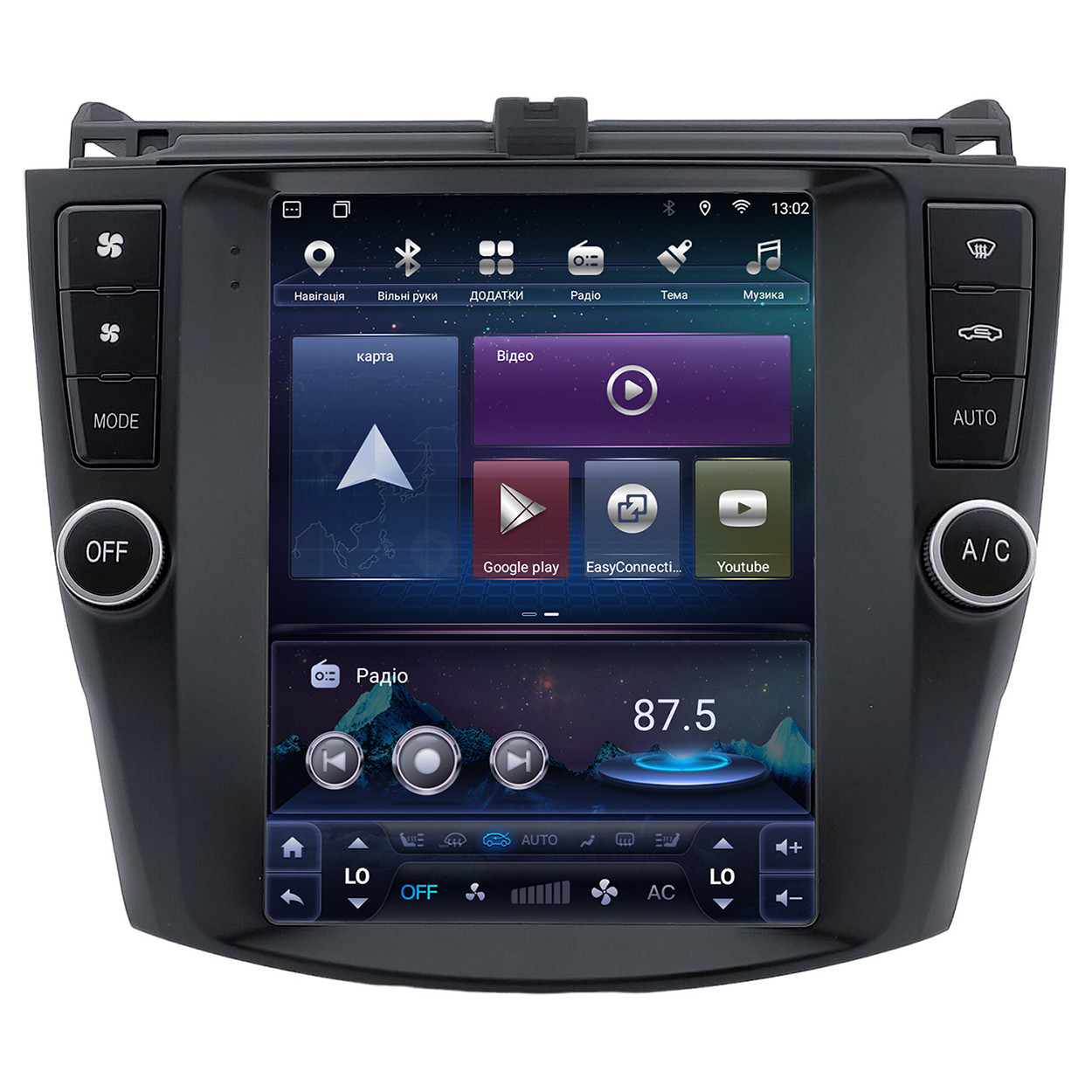 Штатна магнітола для Honda Accord 7 2002-2008 Tesla Style на Android