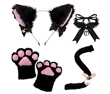 Набір карнавальний для кішки чорної квадробер аніме косплея квадробінг для дорослих і дітей