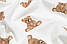 Фланель "Коричневі ведмедики" на білому тлі, ширина 150 см, фото 5