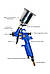 Пістолет фарбувальний пневматичний HVLP міні, сопло 0,8 мм, верхнє подання, бачок 100 мл., фото 2