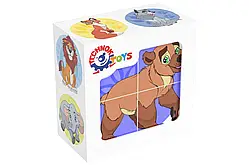 Гр Кубики 4 шт. "Дикі тварини" 1820  "ТЕХНОК"