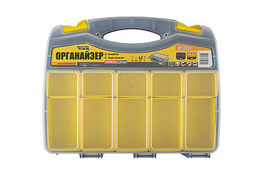 Органайзер двосторонній  з ручкою 15" 370х300х80 мм 15 секцій/10 лотків