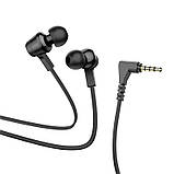 Навушники з плоским кабелем HOCO M86 Oceanic universal earphones with mic чорні, фото 3