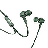 Навушники з плоским кабелем HOCO M86 Oceanic universal earphones with mic чорні, фото 4