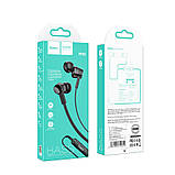 Навушники з плоским кабелем HOCO M86 Oceanic universal earphones with mic чорні, фото 5