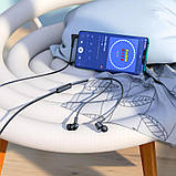 Навушники з плоским кабелем HOCO M86 Oceanic universal earphones with mic чорні, фото 7