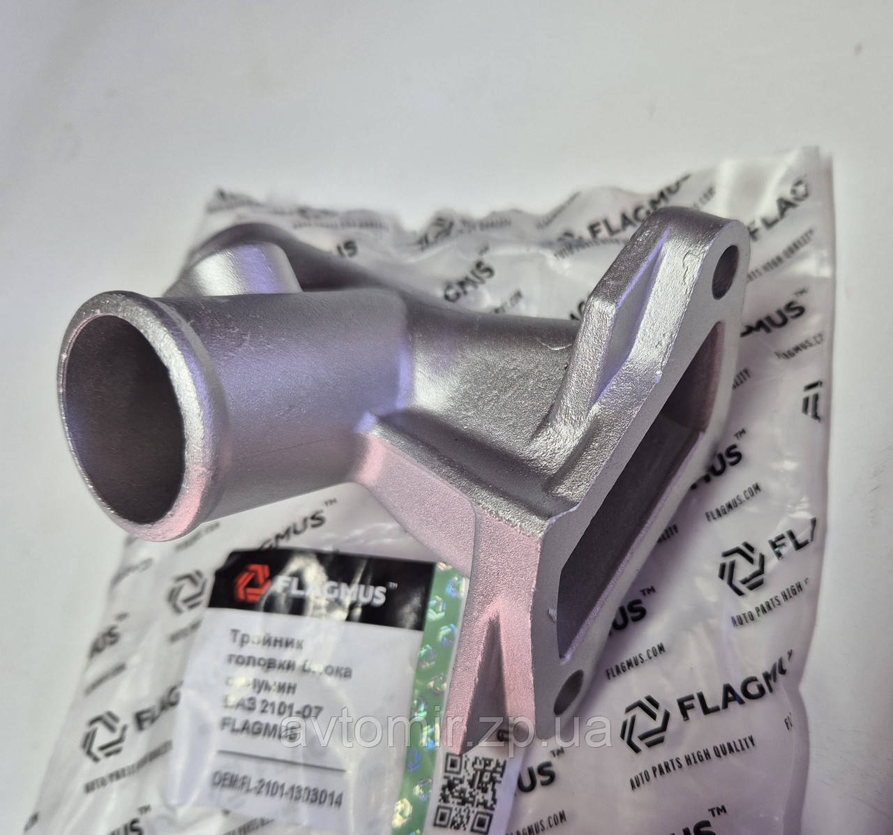 Трійник головки блока алюмінієвий ваз 2101,2102,2103,2104,2106,2107 Flagmus