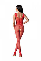 Бодістокінг з крилами Passion BS098 One Size, red, середня сітка, відкритий доступ, фото 2