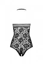 Бодістокінг з імітацією корсетної шнурівки Passion BS094 One Size, red, квітковий візерунок, з досту, фото 4