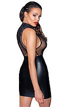 Сукня Noir Handmade F241 Short dress with powerwetlook skirt and tulle top, XL, фото 2