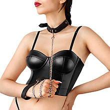 Нашийник з повідцем з екошкіри Art of Sex — Emoji Collar with Leash