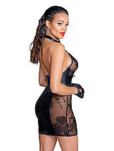 Сукня Noir Handmade F238 Short tulle dress with powerwetlook inserts, L, фото 2