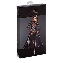 Сукня-плащ з мокрим ефектом Noir Handmade F128C Powerwetlook gown coat, S, фото 4