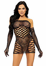 Leg Avenue 2 PC Tube dress and gloves OS Black, фото 3