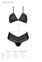 Комплект Passion KERRIA BIKINI black, S/M, бралет і трусики-бікіні, фото 5