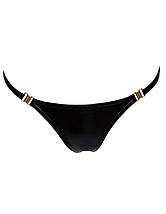 Трусики з мокрим ефектом Noir Handmade P008 Powerwetlook panty with gold clasp, XL, на застібках, фото 4