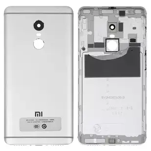 Задня панель корпусу для Xiaomi Redmi Note 4, Redmi Note 4X, срібляста, з бічними кнопками, Original (PRC)
