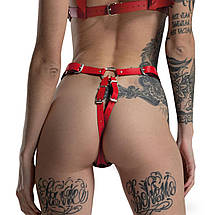 Трусики з натуральної шкіри Feral Feelings - String Bikini Red, фото 3