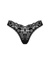 Мереживні стрінги Obsessive Donna Dream thong XS/S Black, низька посадка, фото 3