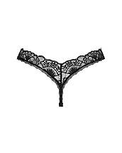 Мереживні стрінги Obsessive Donna Dream thong XS/S Black, низька посадка, фото 4