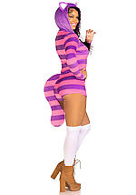 Комбінезон-костюм кішечки Leg Avenue Comfy Cheshire XS, з капюшоном, фото 4
