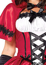 Еротичний костюм Червоної шапочки Leg Avenue Gothic Red Riding Hood L, сукня, накидка, фото 3