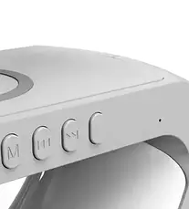Розумна настільна бездротова лампа Bluetooth із зарядкою та будильником Smart Light Machine G63, фото 4