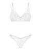 Комплект Obsessive Alissium 2-pcs set, XS/S, мереживо, ліф з м’якою чашкою, трусики танга, фото 6