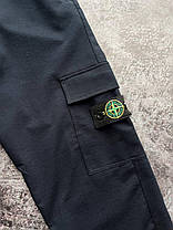 Демісезонний чоловічий спортивний костюм світшот і штани Stone Island Black Чоловічий комплект чорний патчі, фото 4