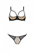 Еротичний комплект Passion MARINA SET WITH OPEN BRA, L/XL, beige, відкриті чашки, фото 3