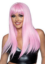 Leg Avenue Long straight bang wig Pink KW