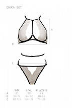 Комплект білизни Passion CHIKA SET, S/M, cream, топ, трусики, фото 5