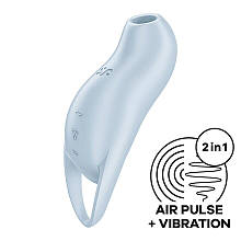 Вакуумний кліторальний стимулятор із вібрацією Satisfyer Pocket Pro 1 Blue