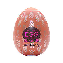 Мастурбатор-яйце Tenga Egg Cone, щільний TPE, пробник лубриканту 5 мл