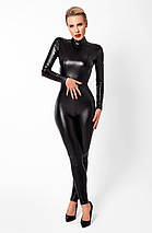 Комбінезон Noir Handmade F319 Caged, M, під латекс, довгий рукав, з доступом, кільце на поясі, фото 2