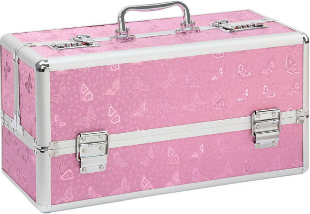 Великий кейс для зберігання секс-іграшок BMS Factory Large Lokable Vibrator Case Pink, кодовий замок, фото 1