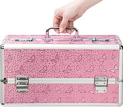Великий кейс для зберігання секс-іграшок BMS Factory Large Lokable Vibrator Case Pink, кодовий замок, фото 5